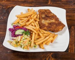 Dorsz panierowany (kiszona kapusta)